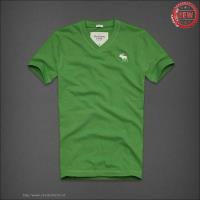 heren abercrombie and fitch v-hals korte tees moose logo groen Outlet Den Haag 6x1oj860